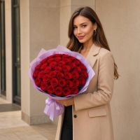 rose (35 pcs.), packaging, ribbon