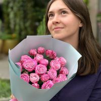 Bouquet 9 pink spray roses