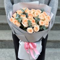 Bouquet 25 cream roses