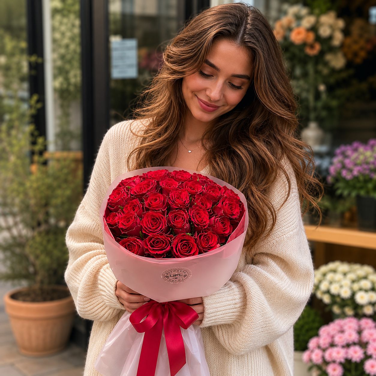 Bouquet 25 red roses Kenia
