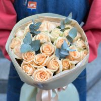 Bouquet  25 peach roses