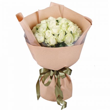 Bouquet 25 white roses craft