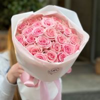 Bouquet 25 pink roses Kenia