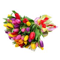 Buy 51 colorful tulip  with delivery