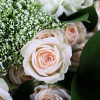 Cream bouquet, bouquet of cream boses, gentle bouquet,  bouquet for mother, bouquet for wife, cute b