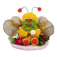 Flower toy, flower bee, composition of flowers, unusual gift, flower delivery, flowers for children