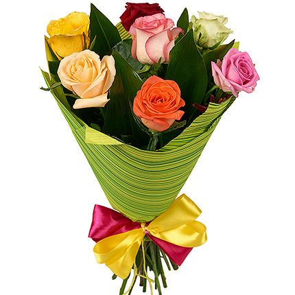 Bouquet 7 multi color roses