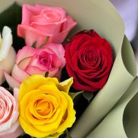 Bouquet 7 multi color roses