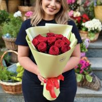 rose (11 pcs.), packaging, ribbon