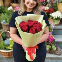 rose (11 pcs.), packaging, ribbon