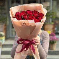 rose (15 pcs.), packaging, ribbon