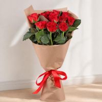 rose (11 pcs.), packaging, ribbon