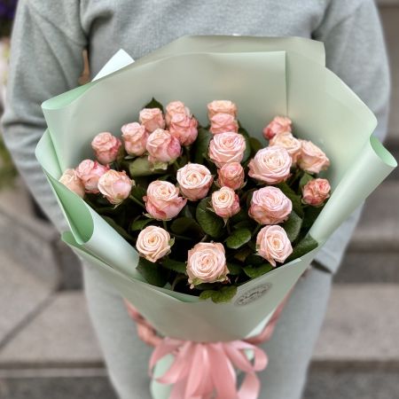 Bouquet Promo! 25 pink roses 40 cm
