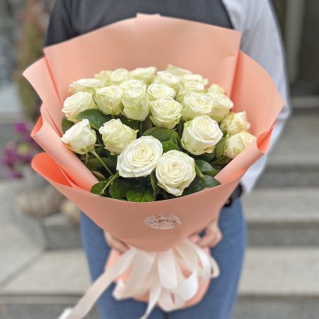 Bouquet Promo! 25 white roses