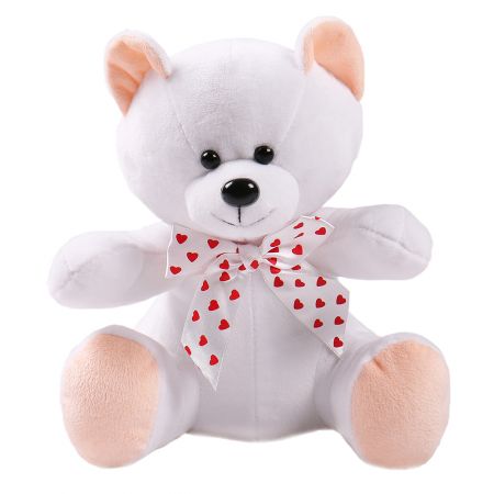 Product White teddy with hearts