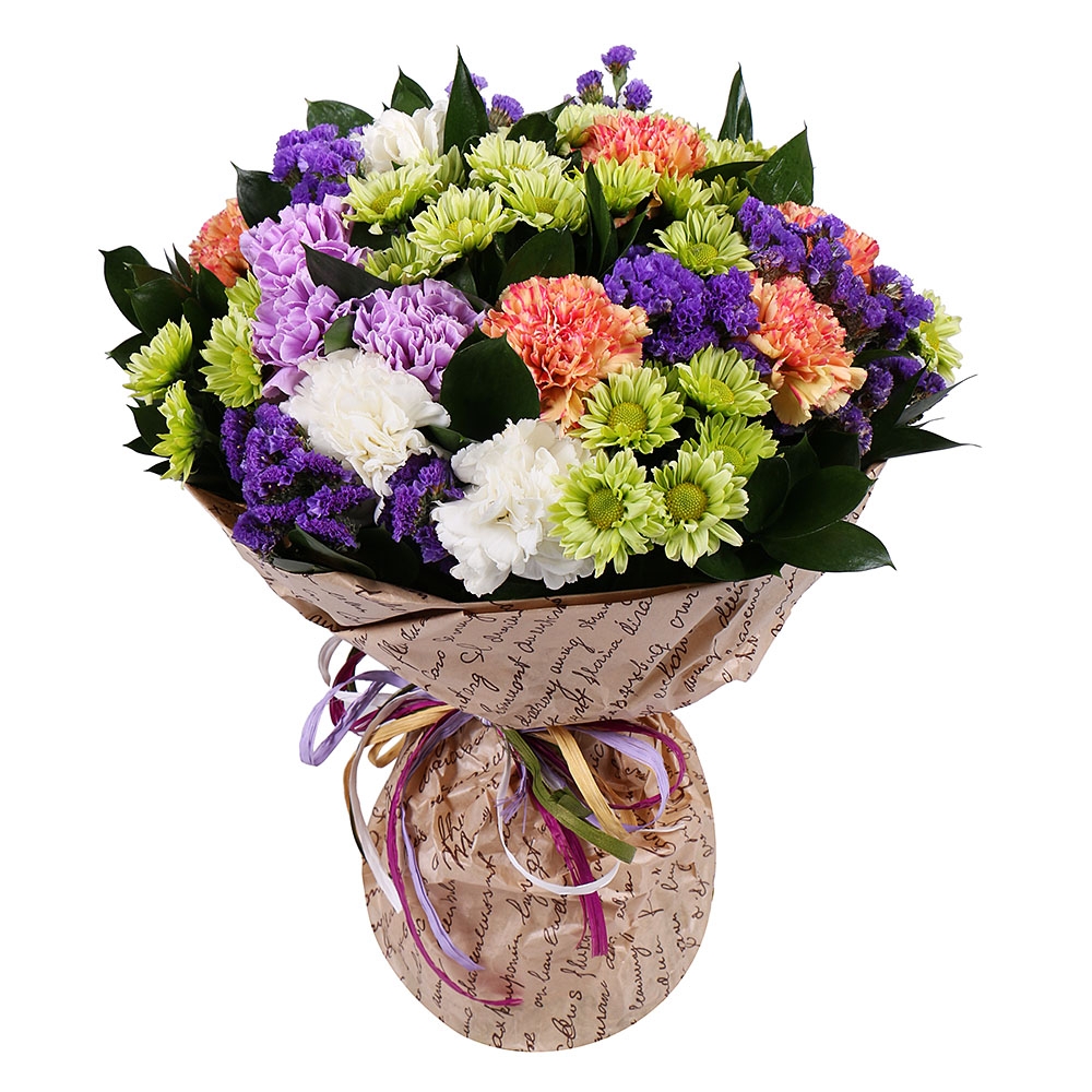 Bouquet mix of colorful flowers with delivery
